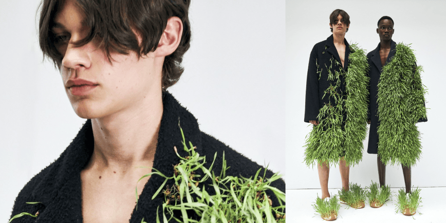 How can grass grow on a pair of Loewe sneakers?