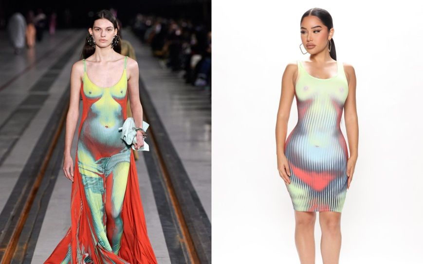 Jean-Paul Gaultier was once again copied by Fashion Nova.