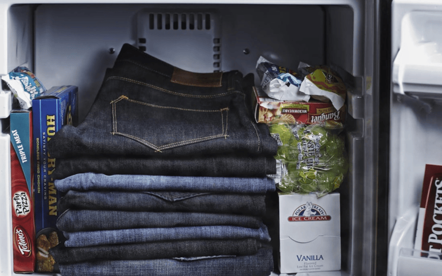 Is it truly a good idea to store jeans in the freezer?
