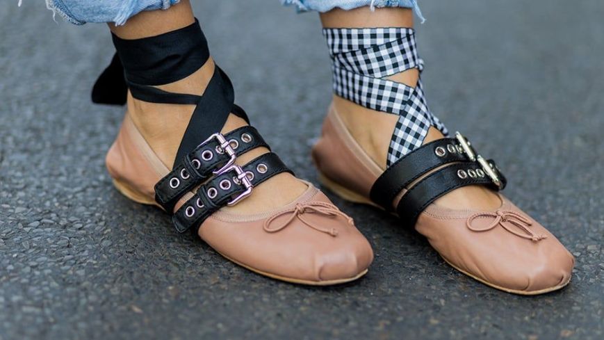 Thanks to Miu Miu, ballerina shoes are once again popular.