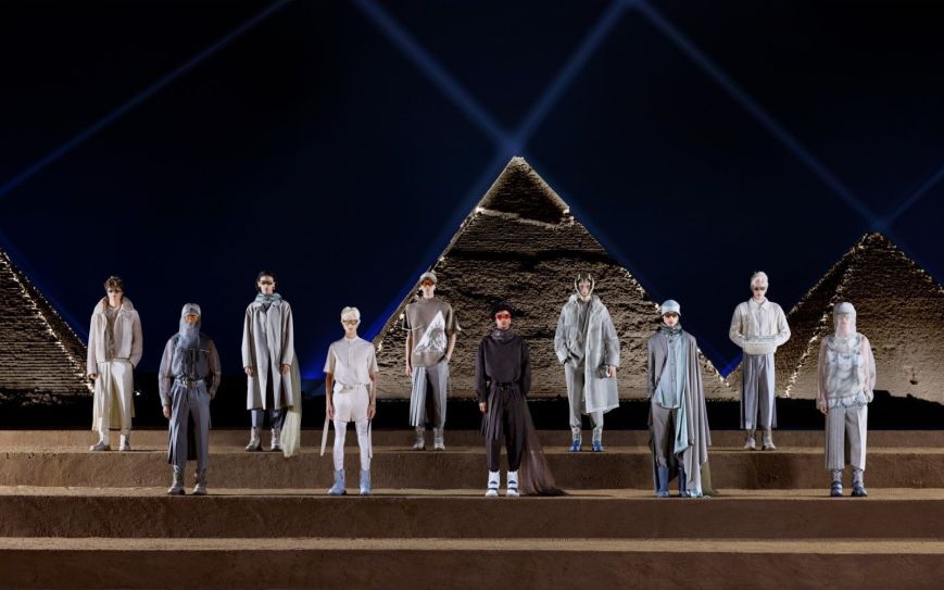 In the Dior show among the pyramids, there were Orientalism and spacecraft.