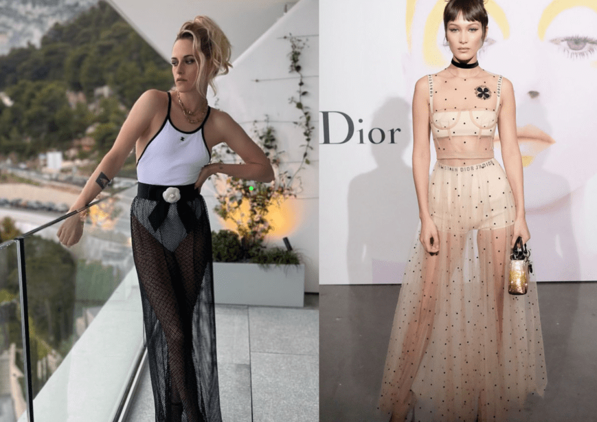 The translucent maxi skirt is a major trend for SS23.