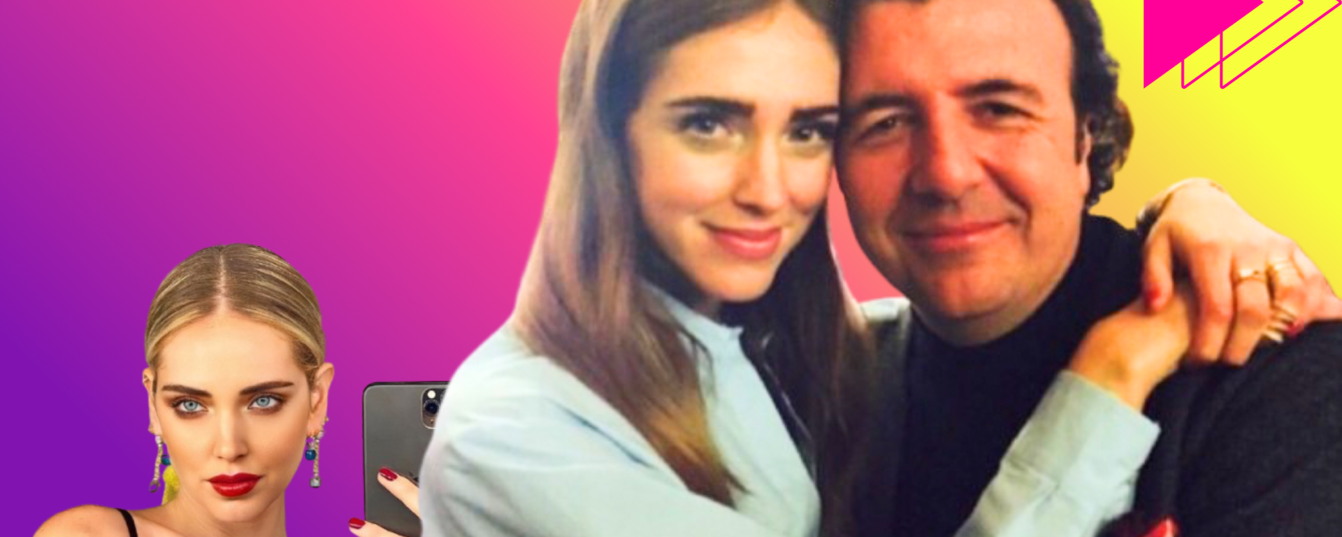 Chiara Ferragni photographed at a public event, contrasted with Pasquale Morgese speaking during his FarWest interview about the Ferragni business crisis.