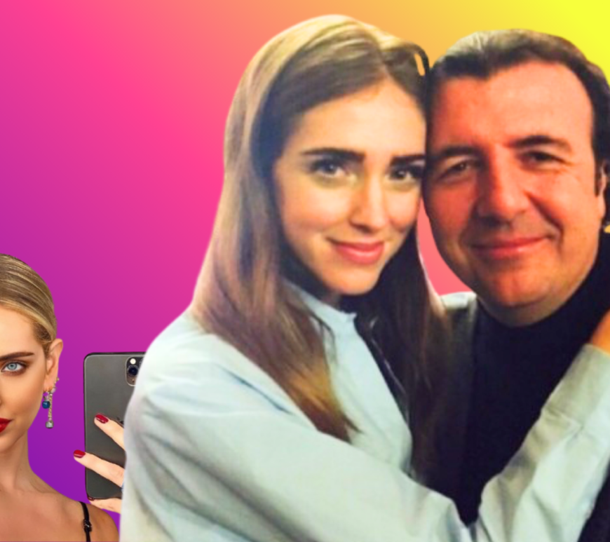 Chiara Ferragni photographed at a public event, contrasted with Pasquale Morgese speaking during his FarWest interview about the Ferragni business crisis.