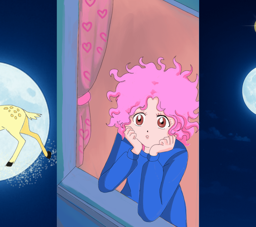 Hand-drawn animated character from an original short film, illustrated by a communication designer, expressing imagination and creativity.