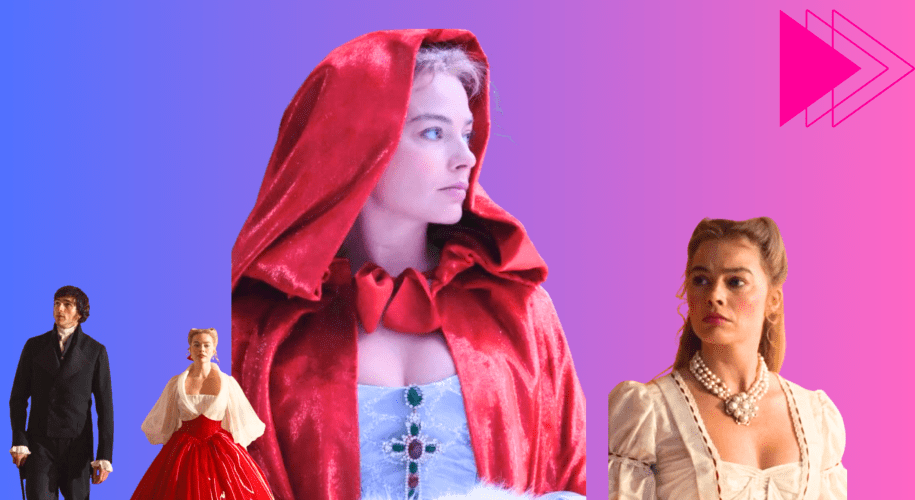 Margot Robbie on Wuthering Heights set in couture-inspired gown – highlights the film’s bold costume design and modern reinterpretation of the novel.