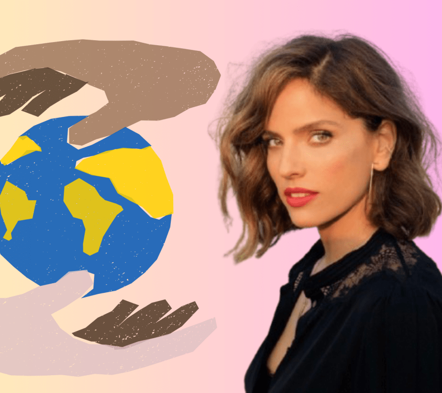 Noa Tishby, Israeli actress and activist, giving a public statement on Israel, Hezbollah, and Iran’s nuclear threat